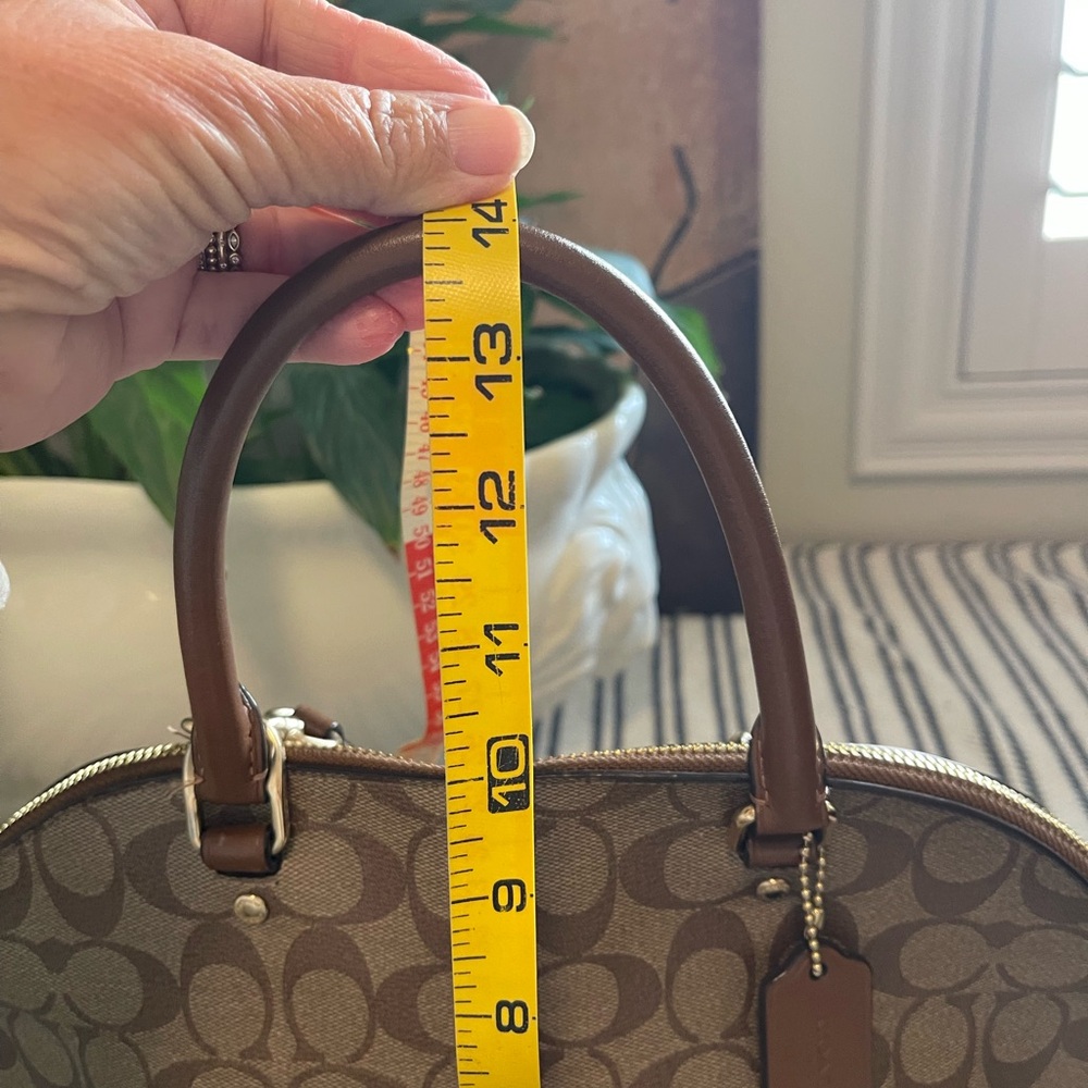 Coach Brown Signature Dome Satchel Handbag - Picture 15 of 15